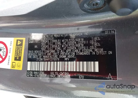 2015 Lexus Rx 350 z USA, uszkodzony, nr VIN 2T2BK1BA4FC270079